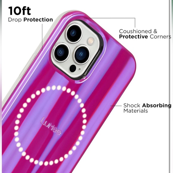 NIB LuMee Halo Light Up Selfie Case for Apple iPhone  Hot Pink Voltage - Picture 3 of 11